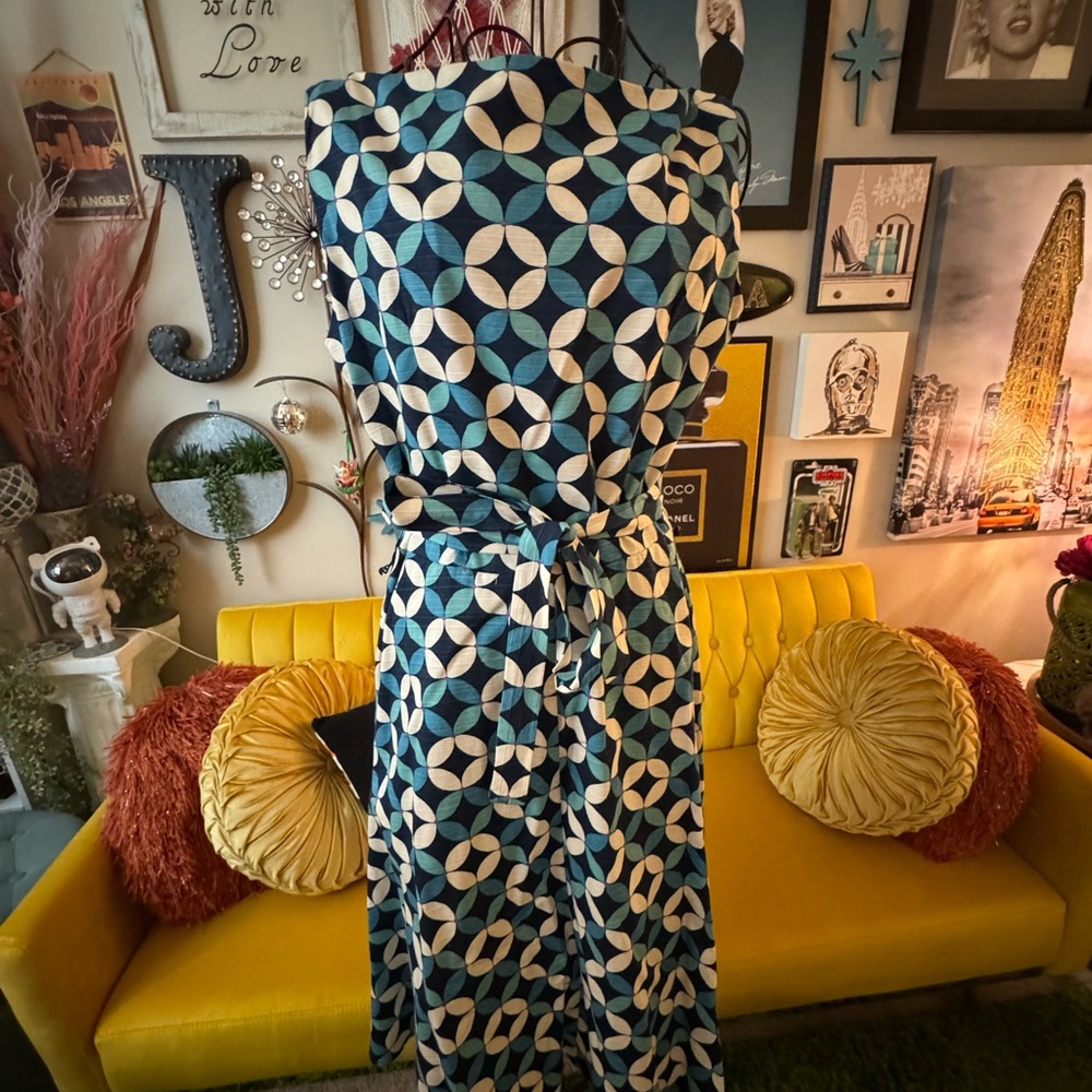 Blue Mid-Century style Retro Dress